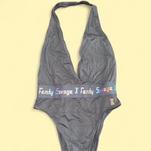 BLACK Savage x Fenty Halter Bodysuit - sz SMALL